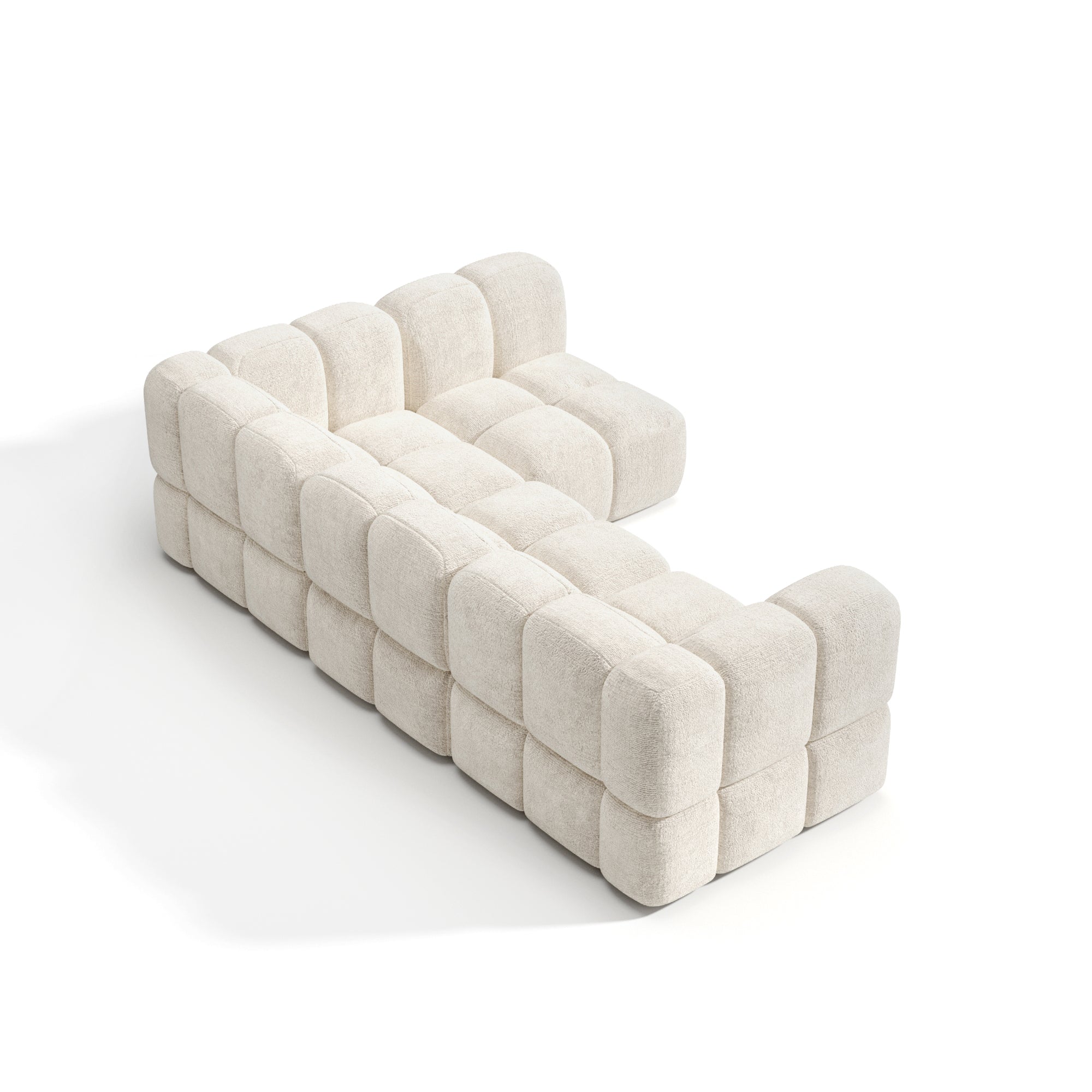 Canapé d'angle droit modulable NUBI