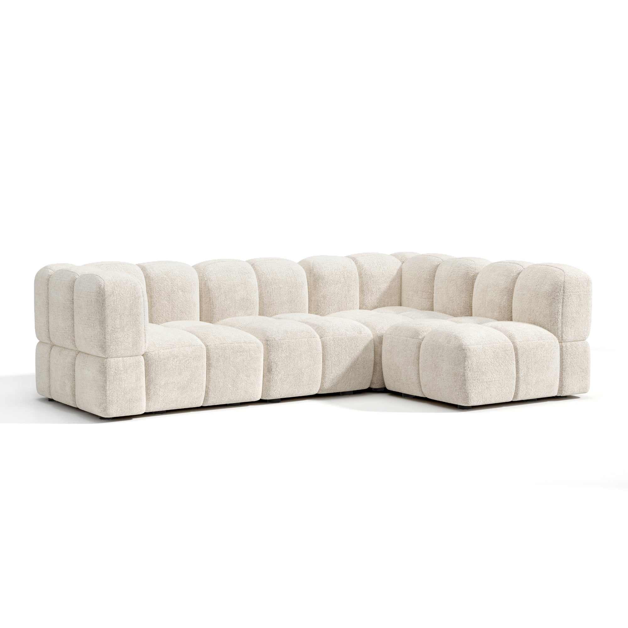 Canapé d'angle droit modulable NUBI