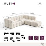 Canapé grand angle droit modulable NUBI