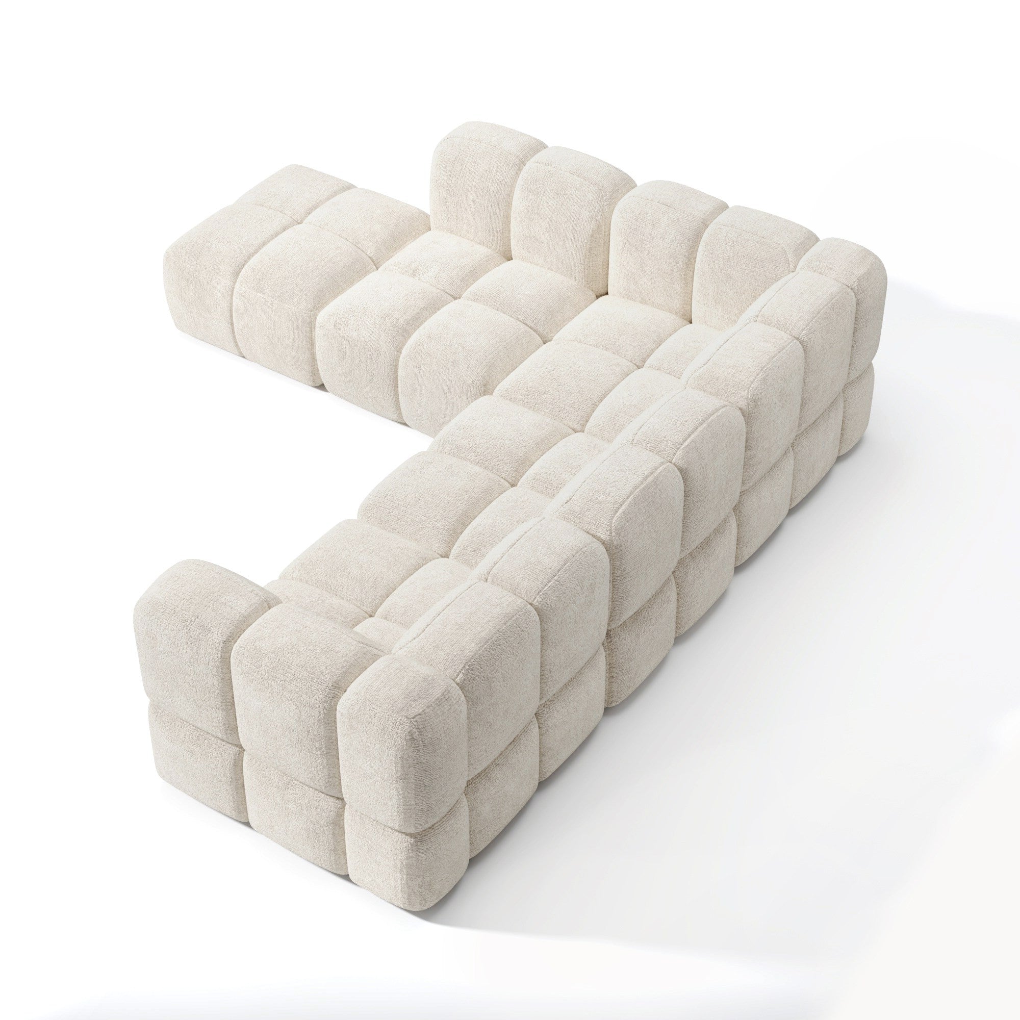 Canapé grand angle gauche modulable NUBI