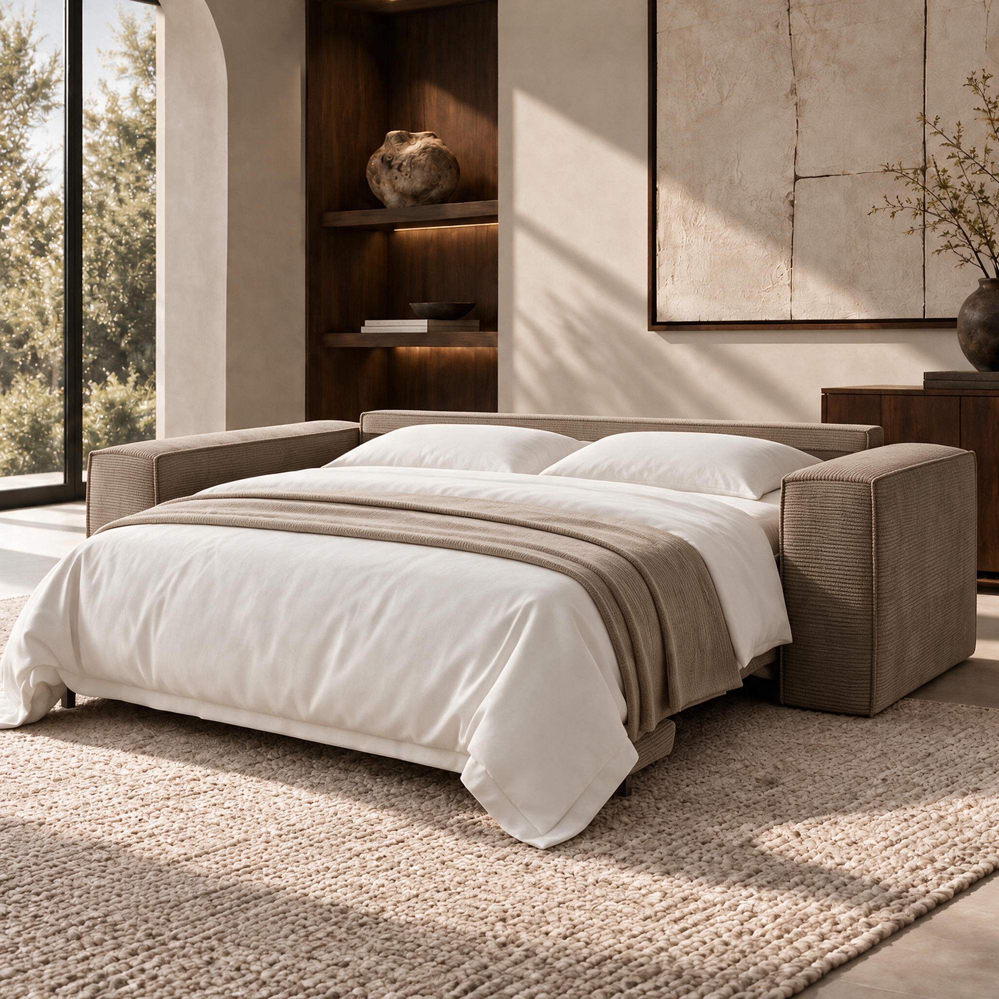 Divano letto Joan, letto da 140 cm