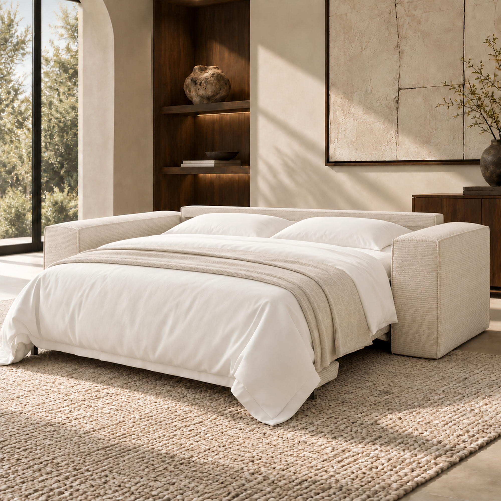 Divano letto Joan, letto da 140 cm
