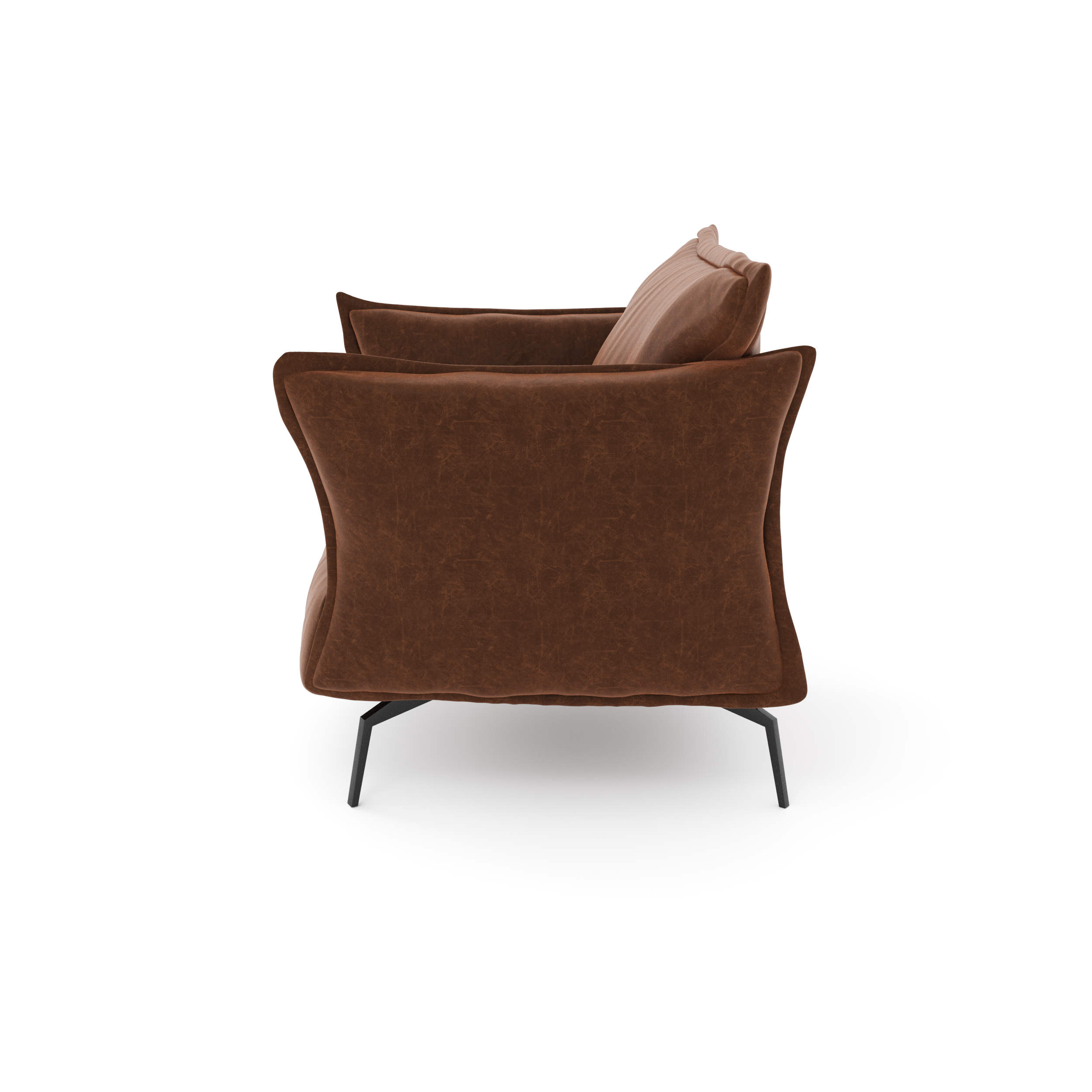 Fauteuil LENNY Tissu effet cuir vintage