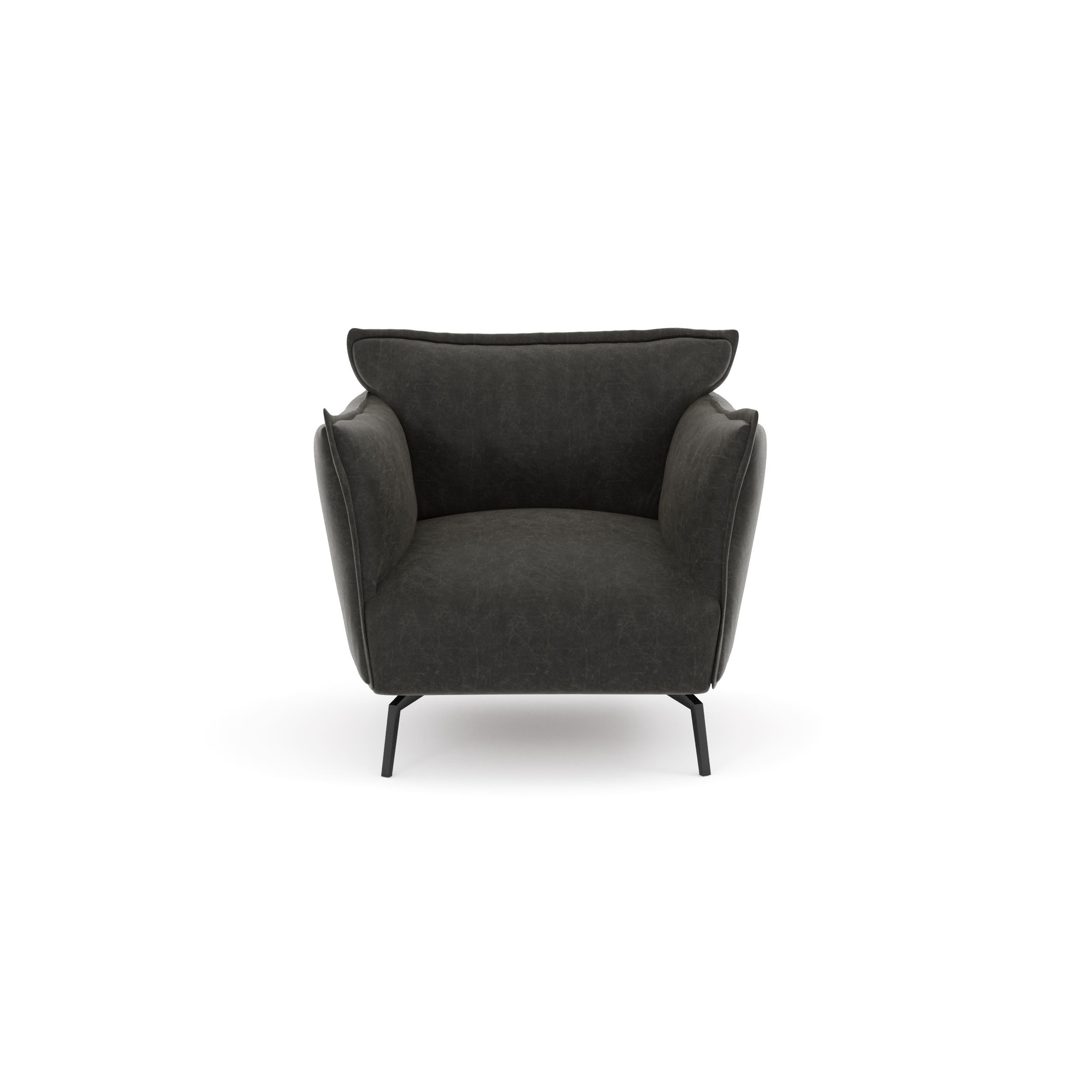 Fauteuil LENNY Tissu effet cuir vintage