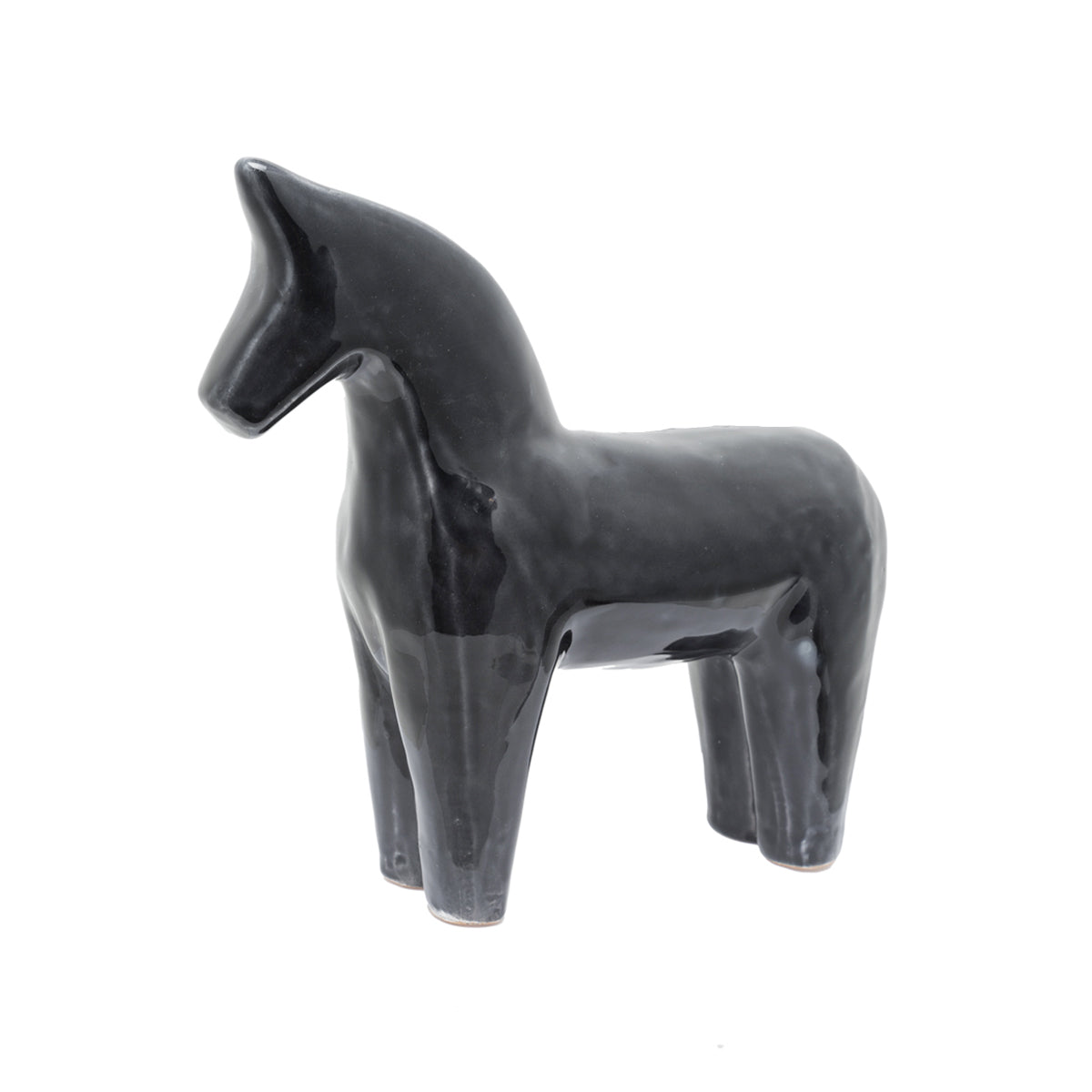 Estatua de caballo en gres esmaltado H26