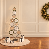Sapin de Noël en Bois Natura 90 cm, beige, photo d'ambiance, Sia Deco