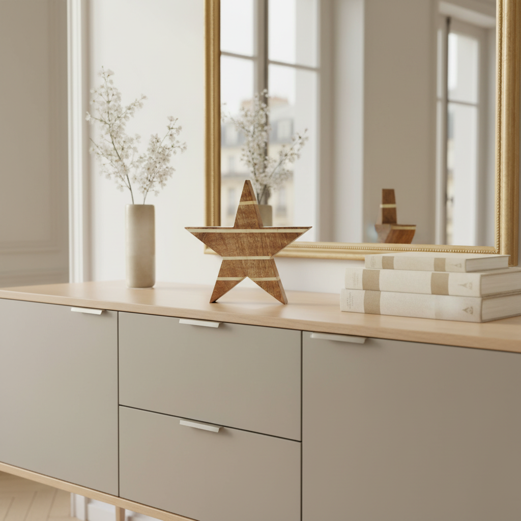 Estrella decorativa de madera H29