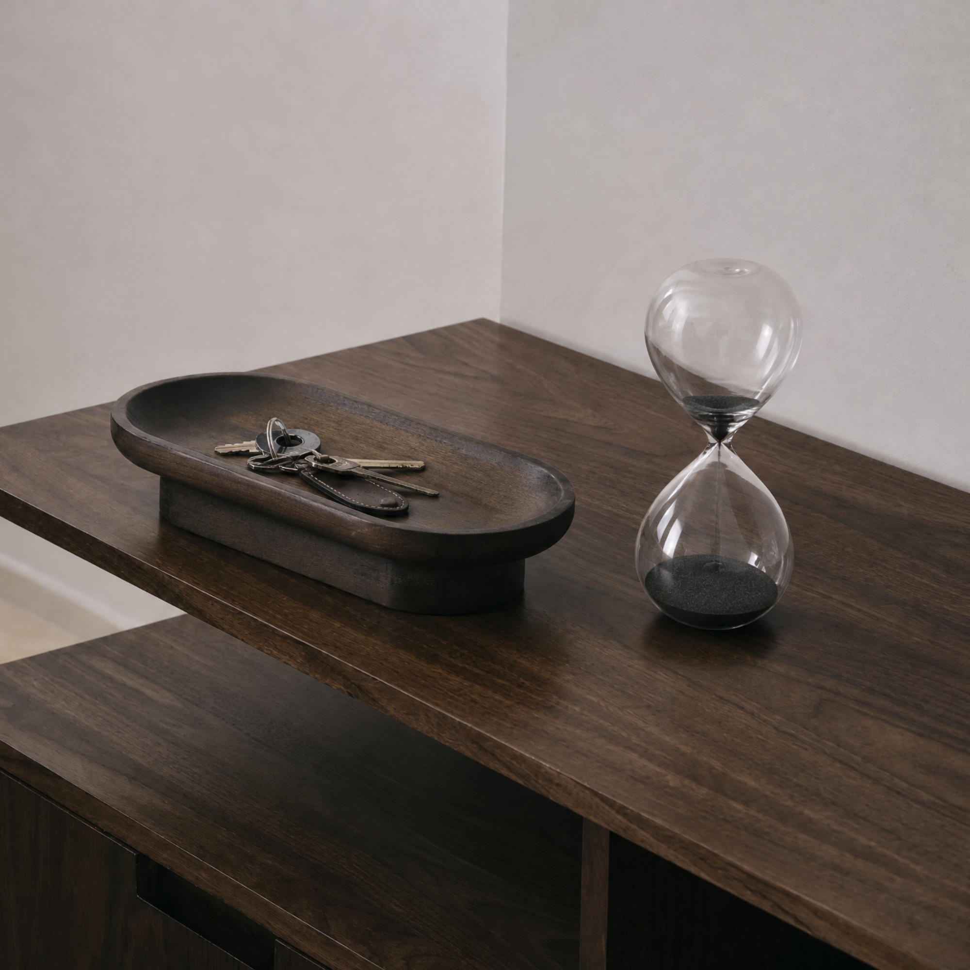 Reloj de arena de cristal