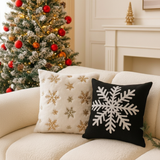 Housse de Coussin de Noël Flocon