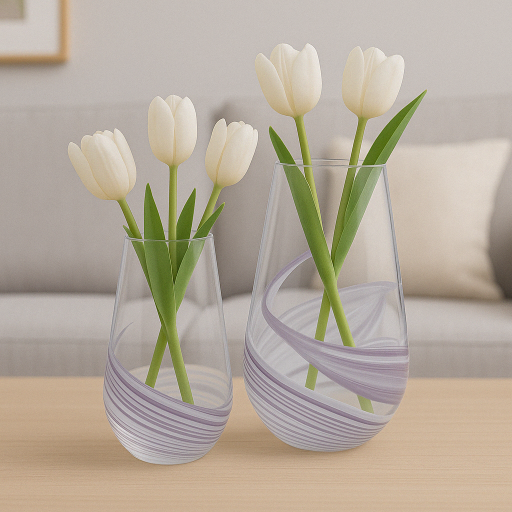 Vaso in vetro ALMOND H28