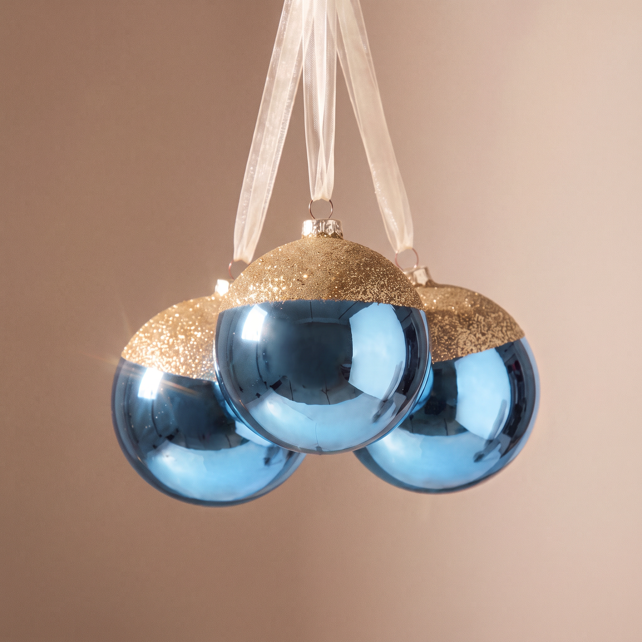 Boule de Noël Bicolore Bleu