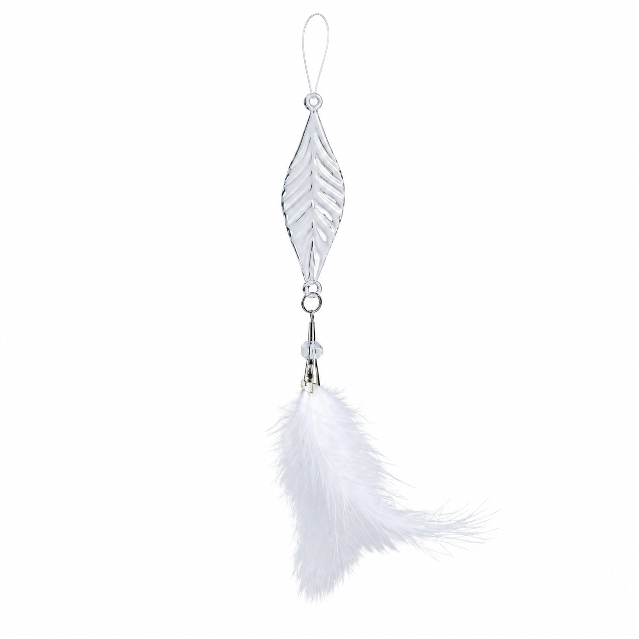 Suspension de Noël Plumes blanc en plumes