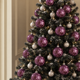 Boules de Noël Kaléidoscopique Set de 12, 8 cm, photo d'ambiance, Sia Deco