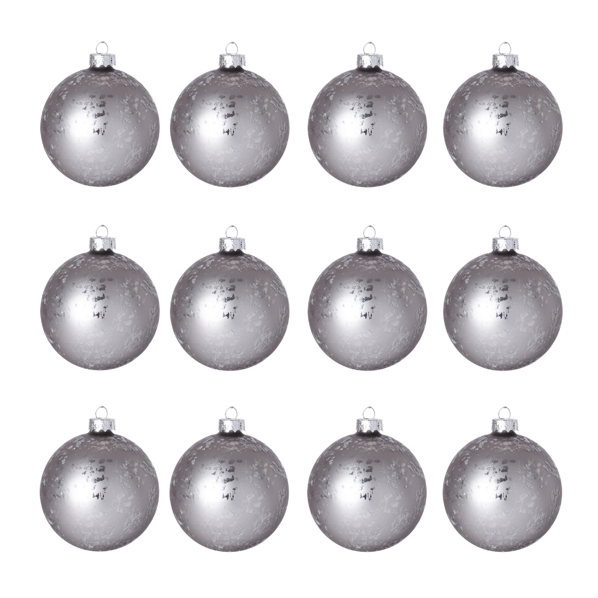 Boules de Noël Pailletée et Mat Grand Format Set de 12