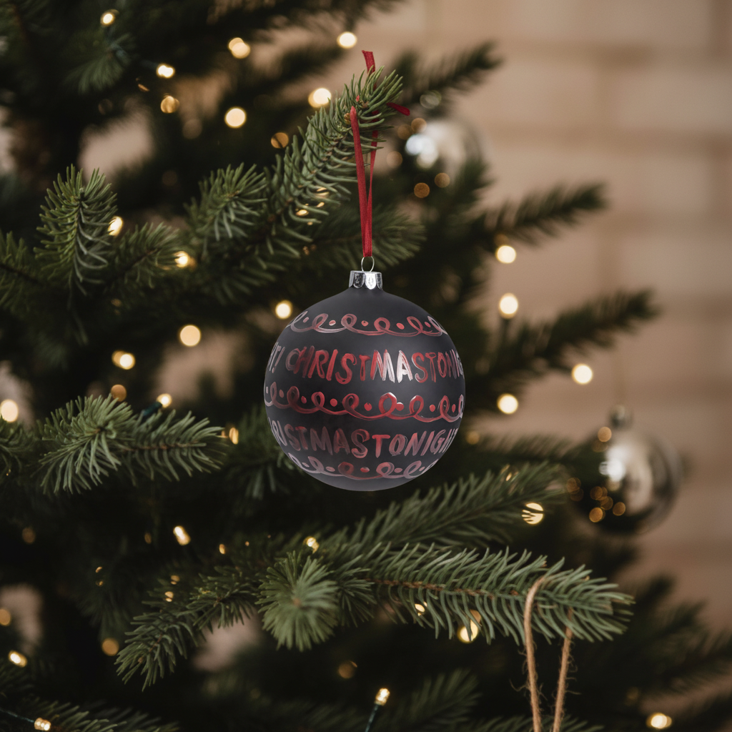 Pallina di Natale grafica Merry Christmas