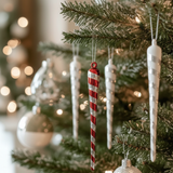 Suspensions de Noël Lappi Glaçons Set de 4 rouge en verre soufflé