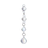 Suspension de Noël Perles irisées transparent en verre soufflé