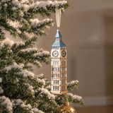 Suspension de Noël Pop Big Ben gris en verre soufflé, photo d'ambiance