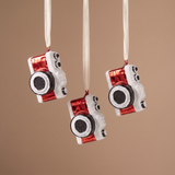 Suspension de Noël Pop Appareil Photo Rouge
