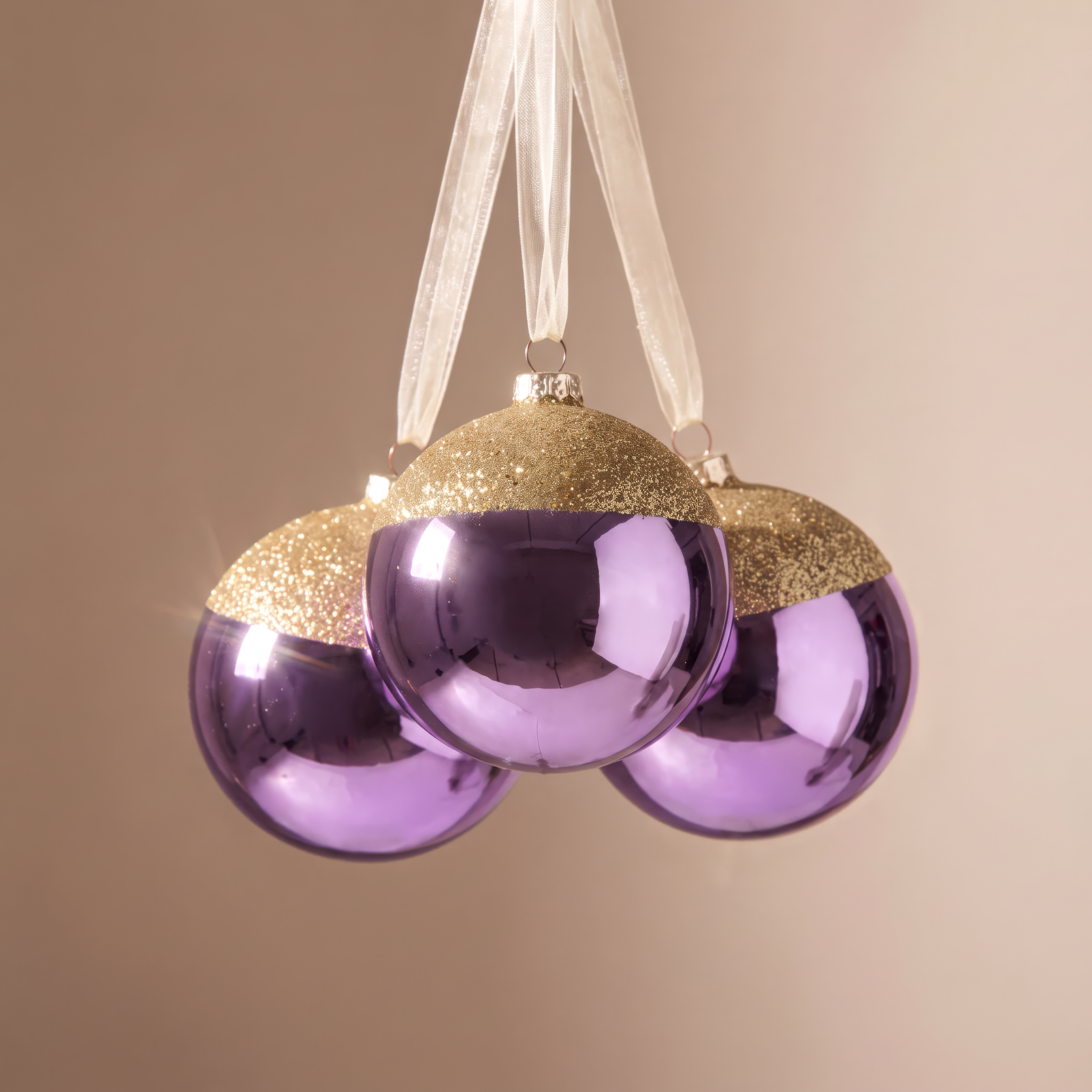 Boule de Noël Bicolore Violet