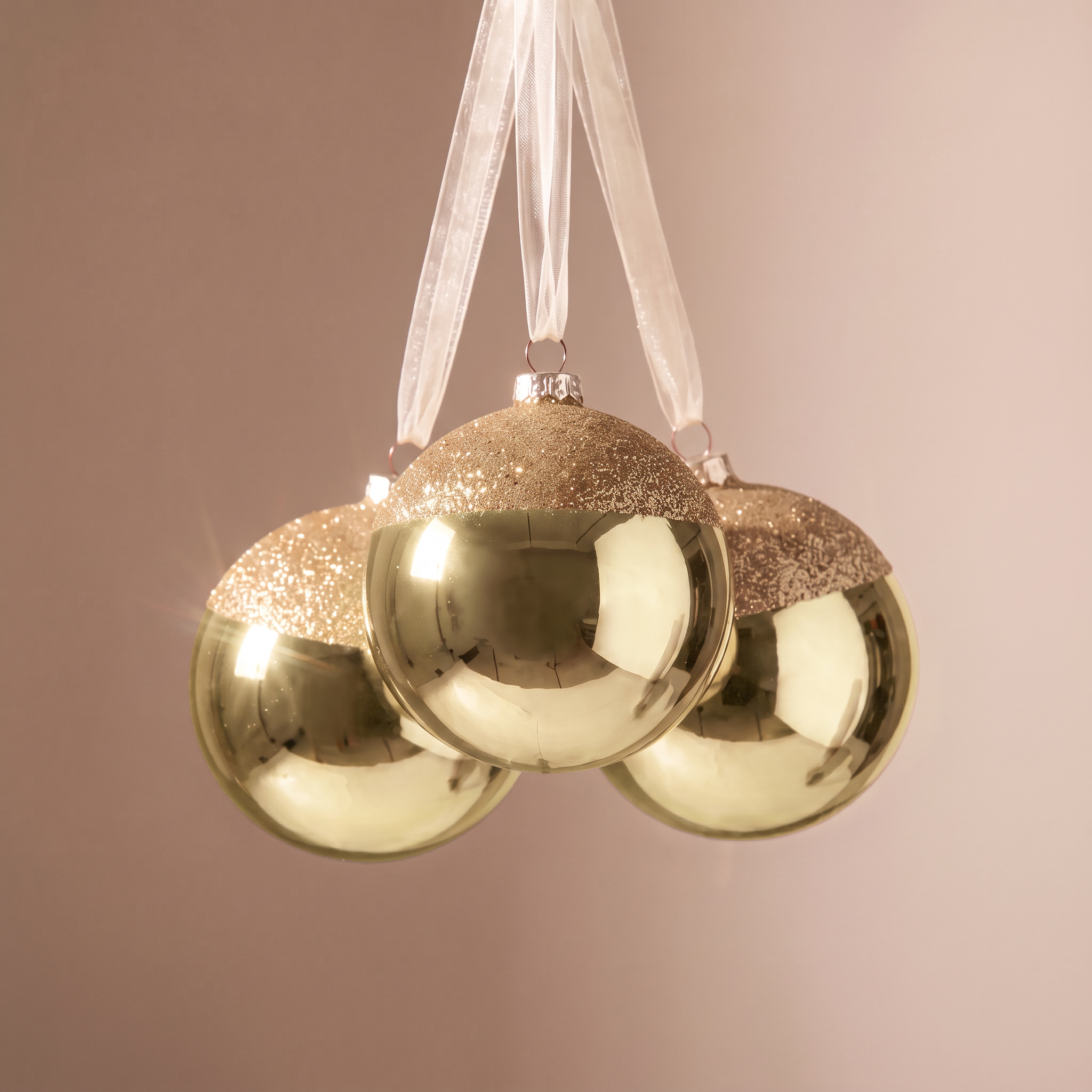Boule de Noël Bicolore Doré
