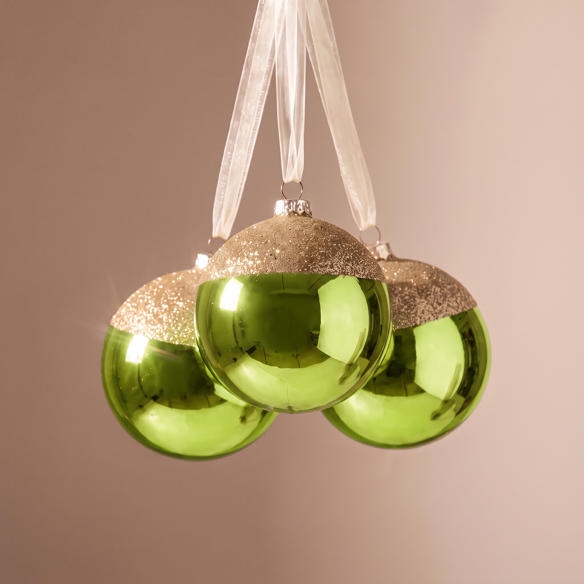 Boule de Noël Bicolore Vert