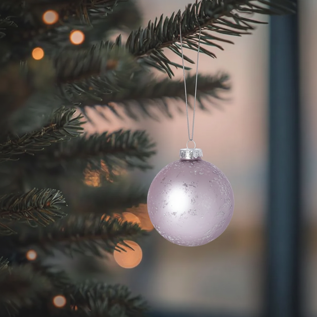 Pallina di Natale glitterata e opaca formato piccolo