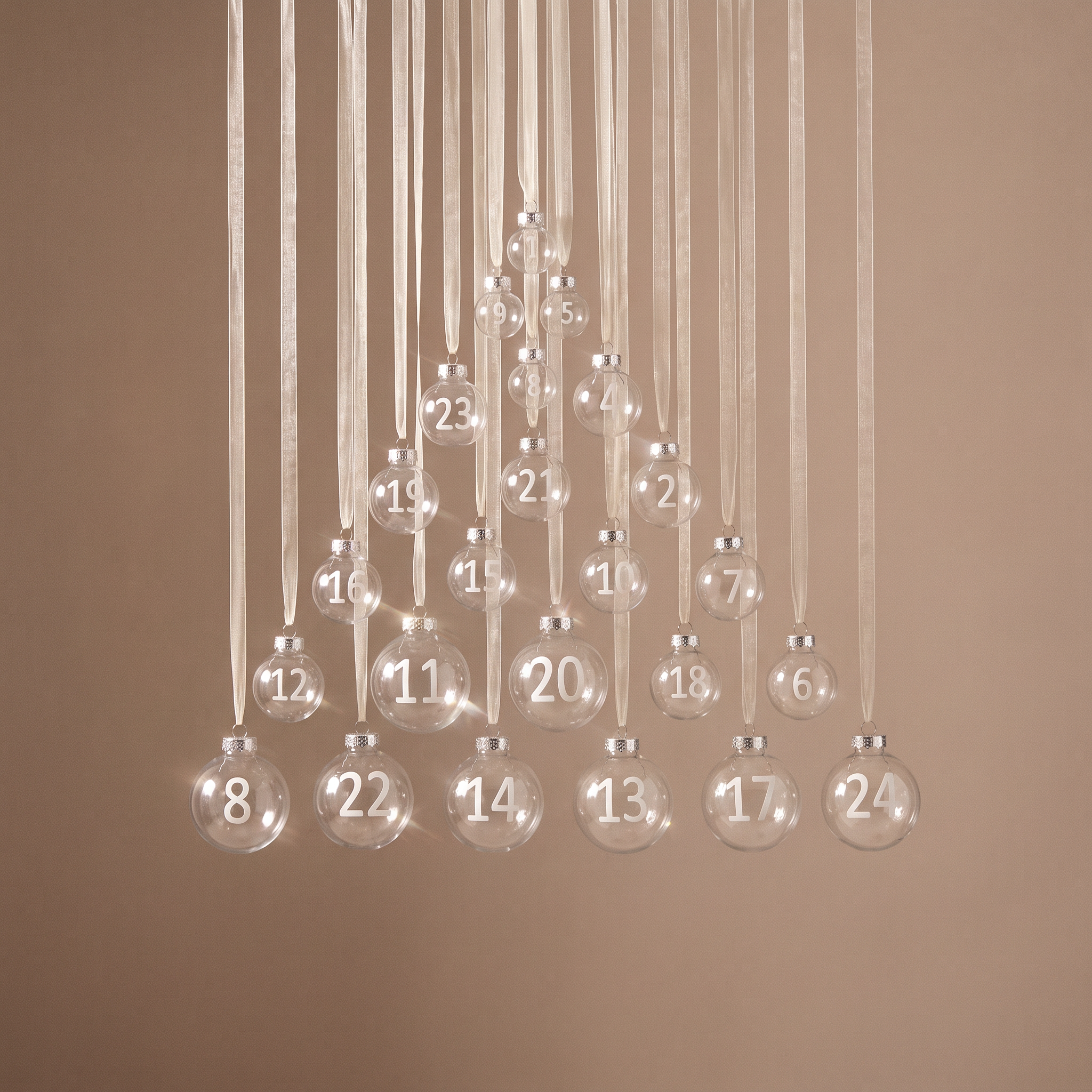 Boules de Noël de l'Avent Transparent