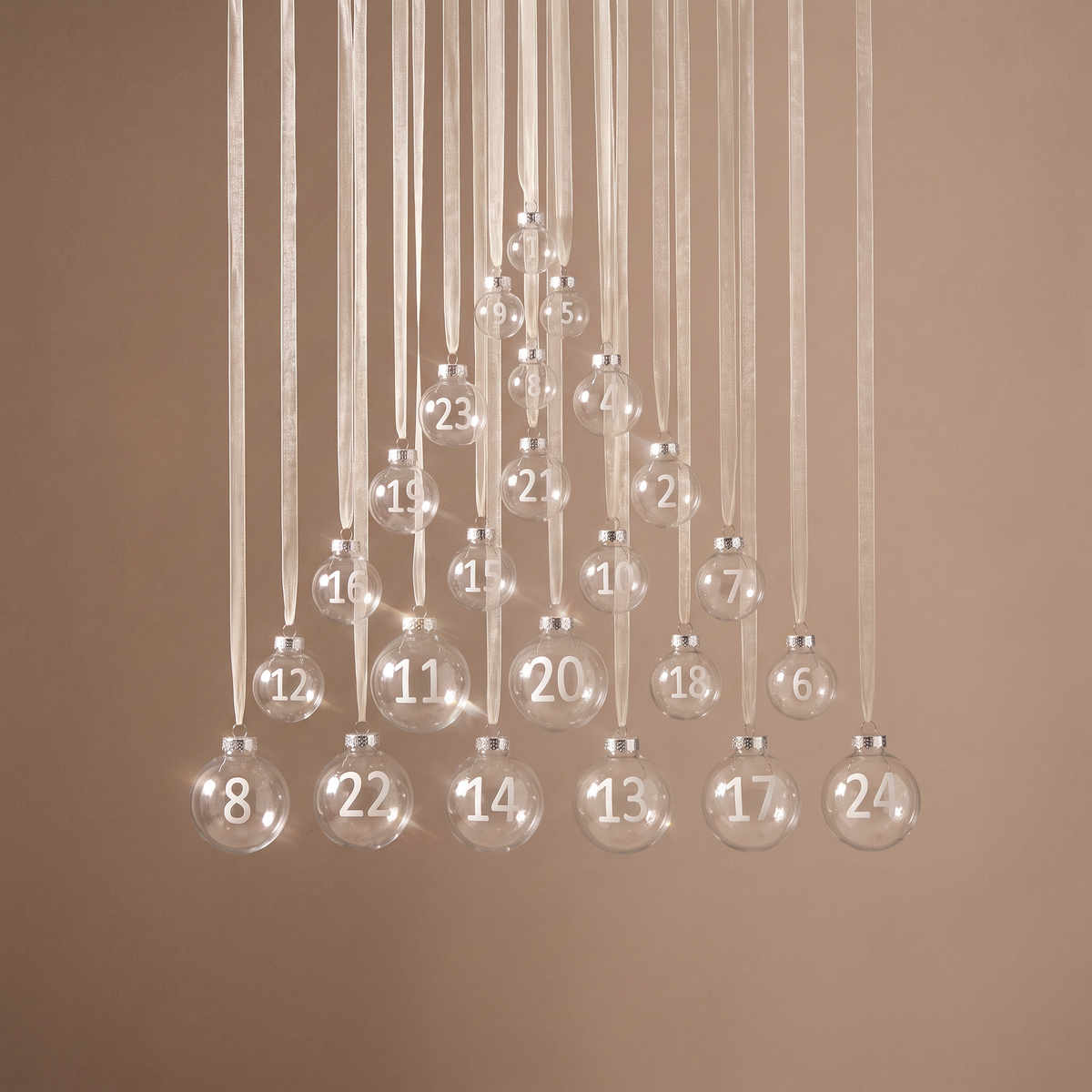 Boules de Noël de l'Avent Transparent