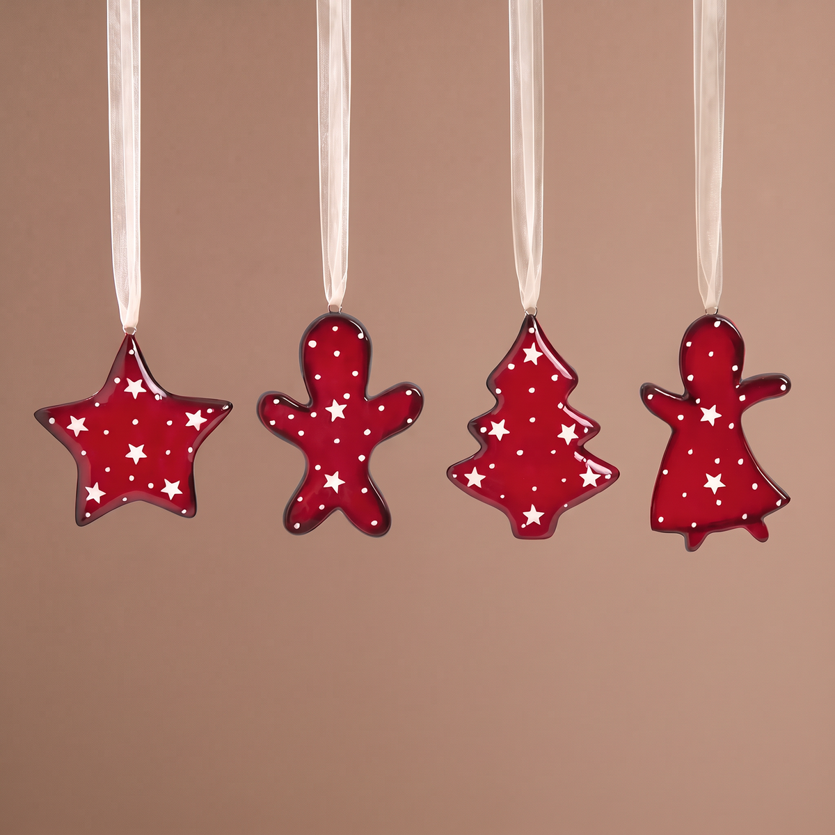 Suspensions de Noël Holly rouge