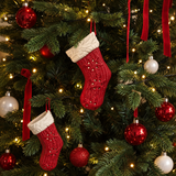 Suspension de Noël Lappi Chaussette rouge en grès, photo d'ambiance