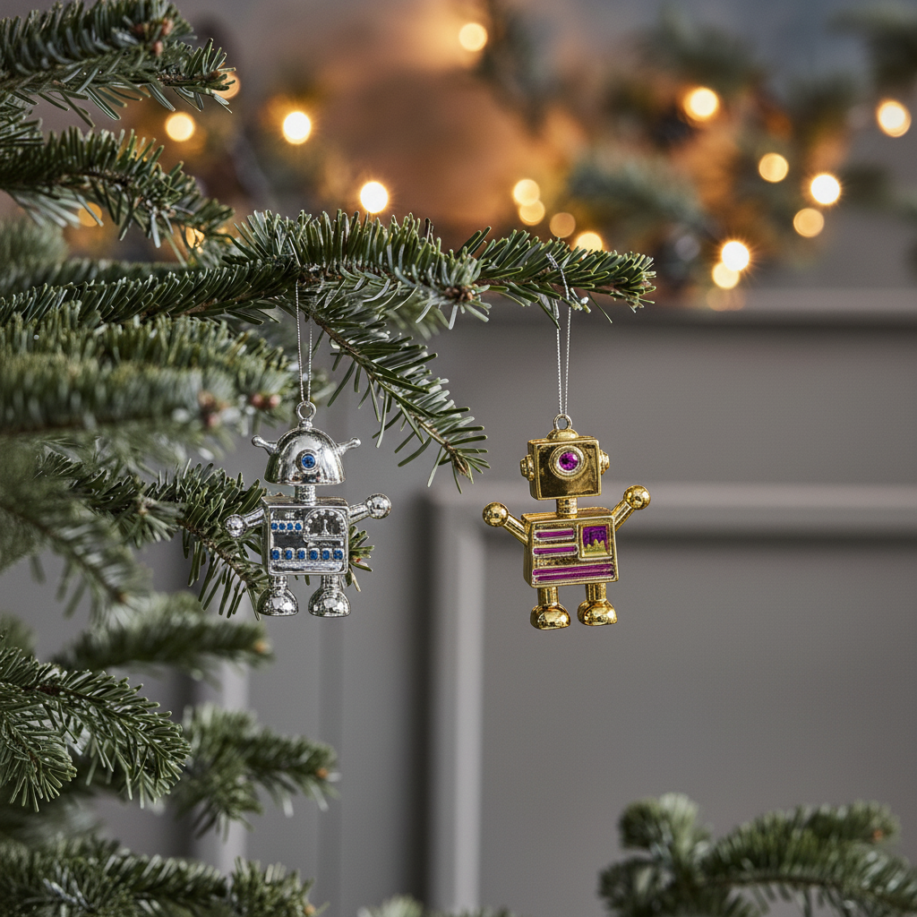 Pop Robot Christmas Ornaments