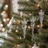 Suspensions de Noël Petits Anges transparent en verre