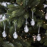 Suspensions de Noël Plumes blanc en verre