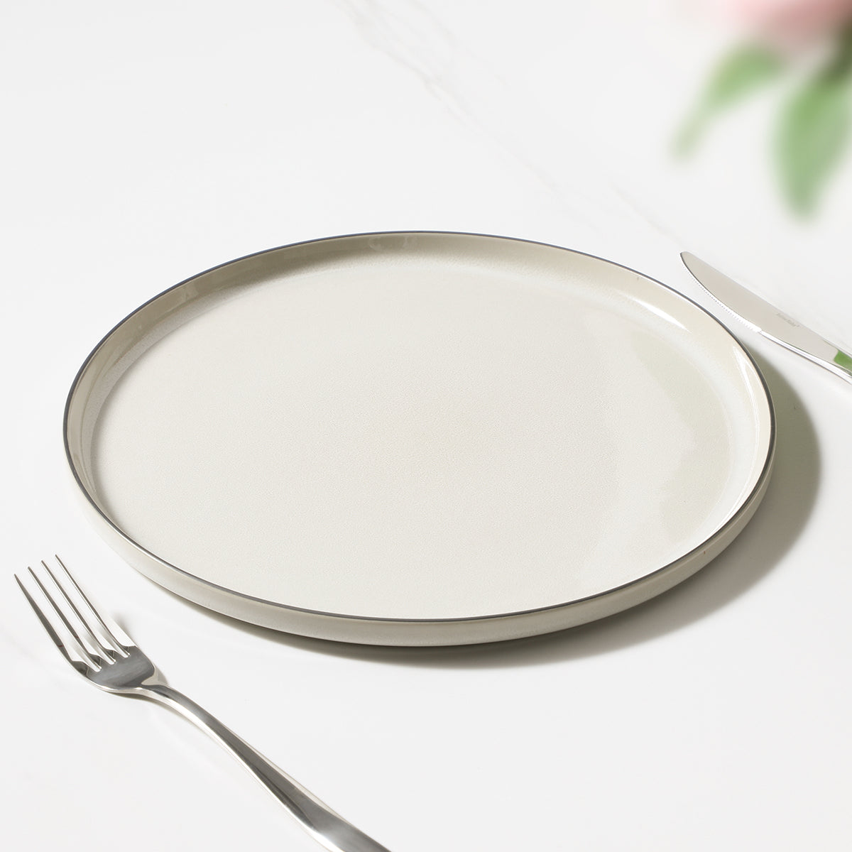 Service 4 assiettes plates Creamy