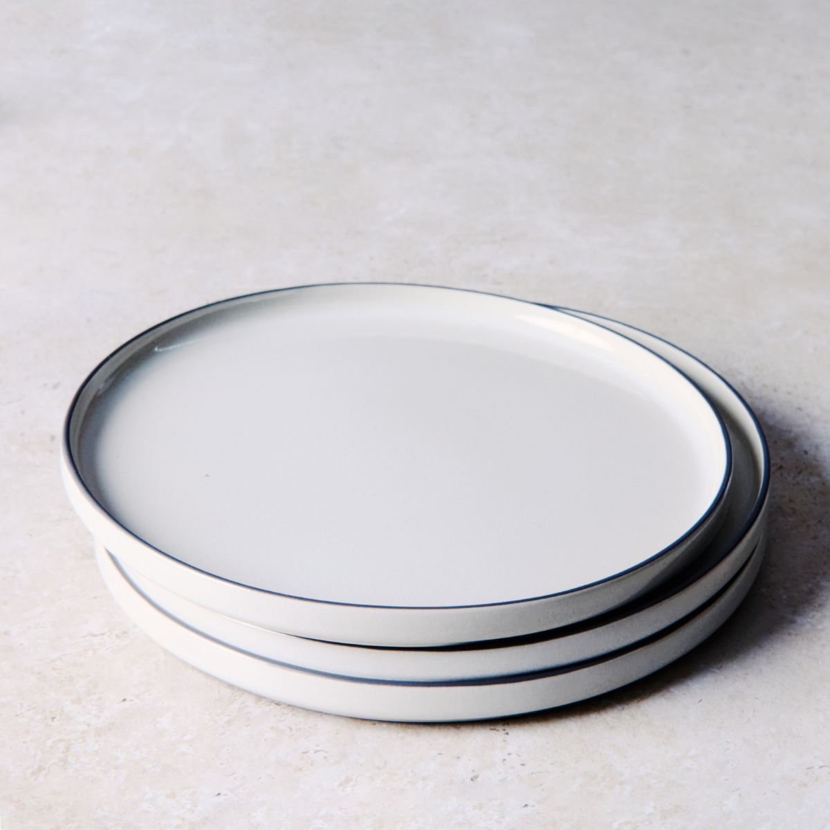 Service 4 assiettes plates Creamy