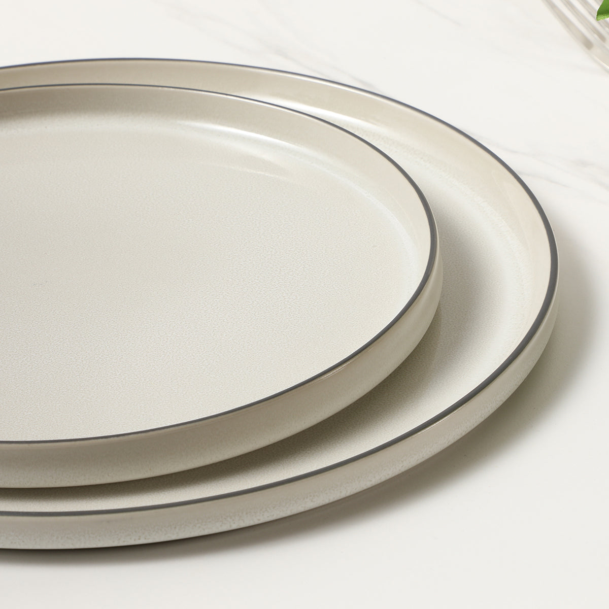 Service 4 assiettes plates Creamy