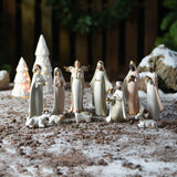Rosa porcelain Christmas crib