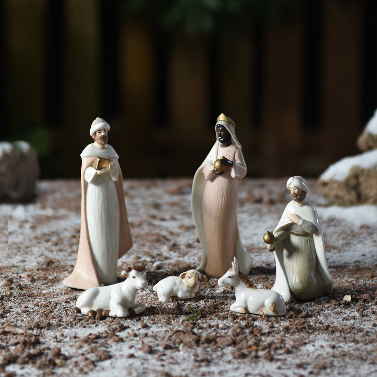 Crèche de Noël en porcelaine Rosa