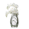 Composizione di orchidee artificiali con vaso ed erba orsina, 46 cm