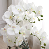 Artificial Orchid Arrangement with vase and bear grass 46cm