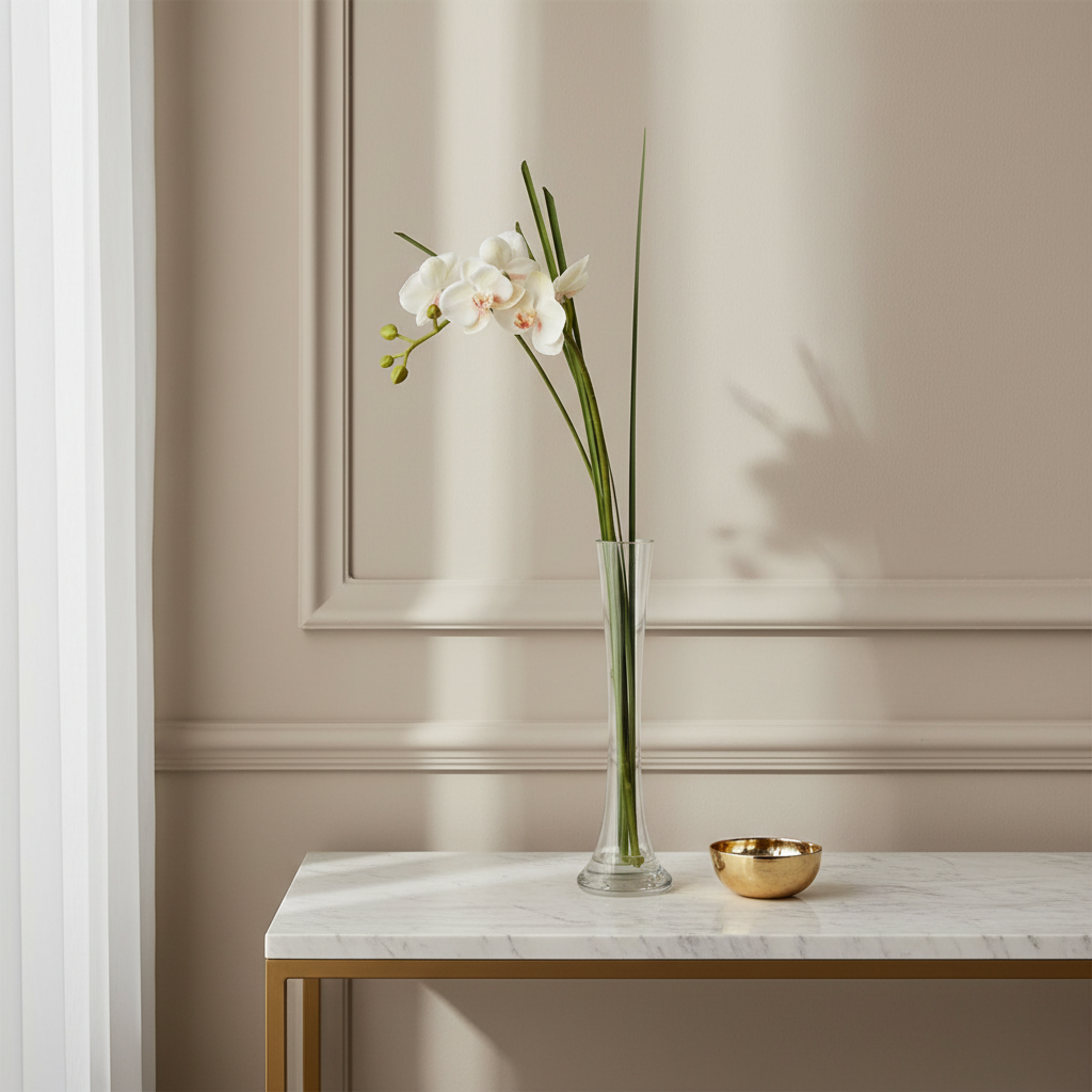 Orchidée Artificielle en Illusion d'Eau