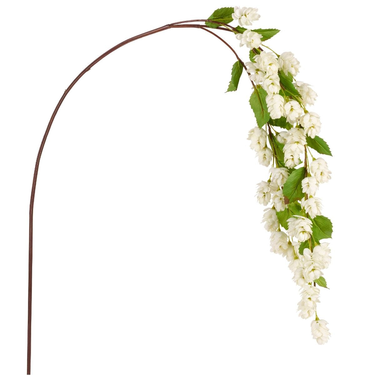 tige tombante de houblon blanc feuillage artificiel haut de gamme