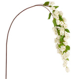tige tombante de houblon blanc feuillage artificiel haut de gamme