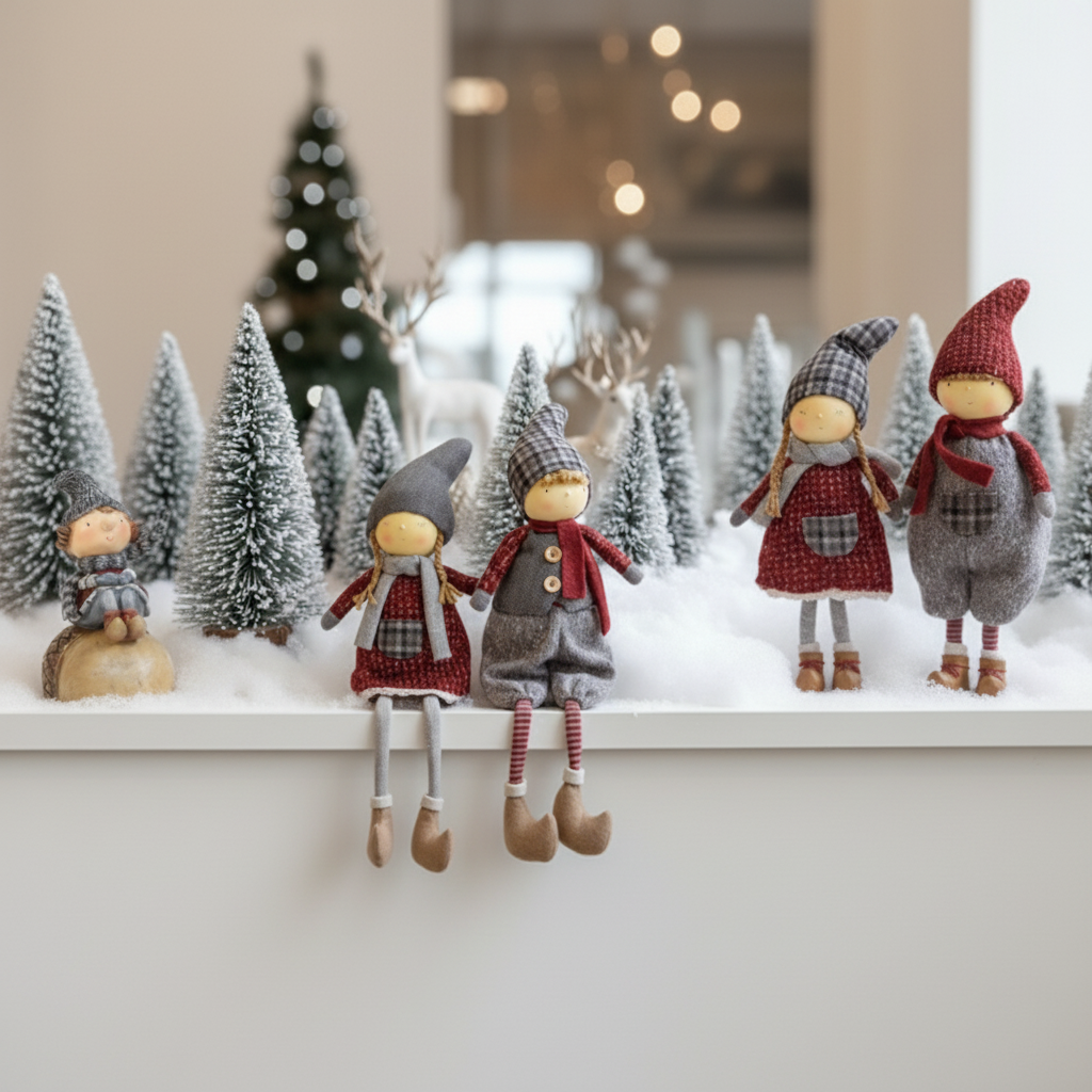 Figura navideña El pequeño Olaf sentado