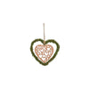 Suspension de Noël Coeur et Pin Natura 20 cm