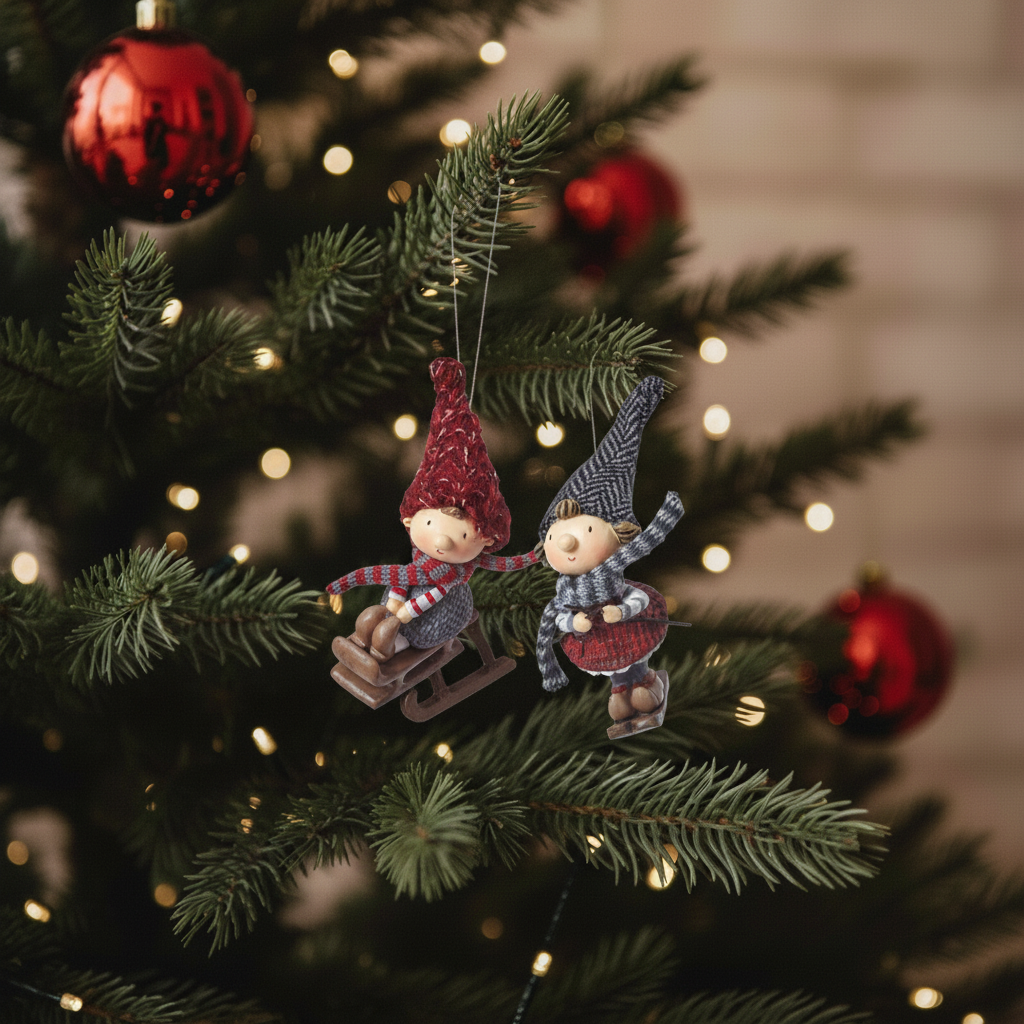 Ciondoli Statuine natalizie Bambini Olaf sulla slitta