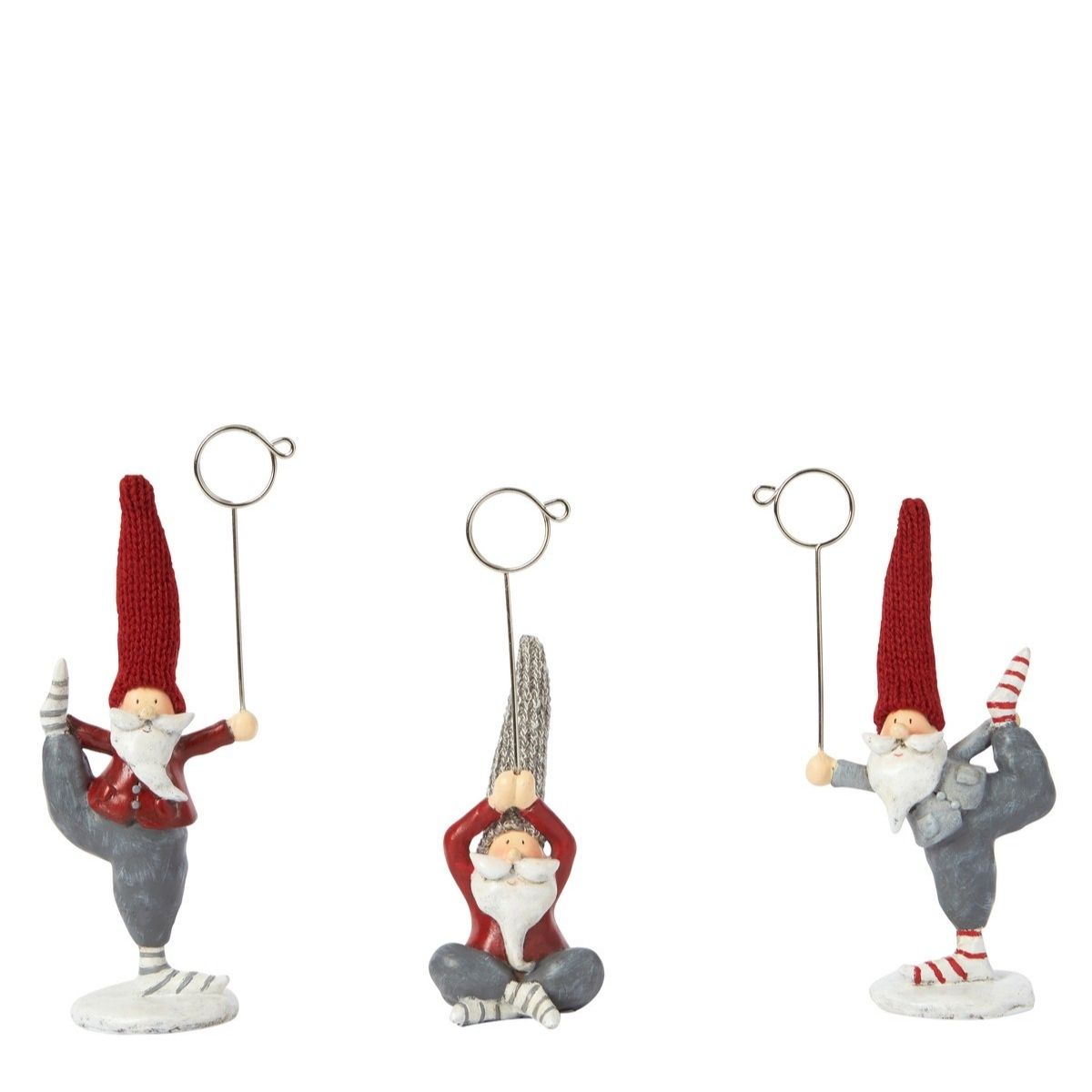 Porta biglietti di Natale con figurine di Babbo Natale Yoga