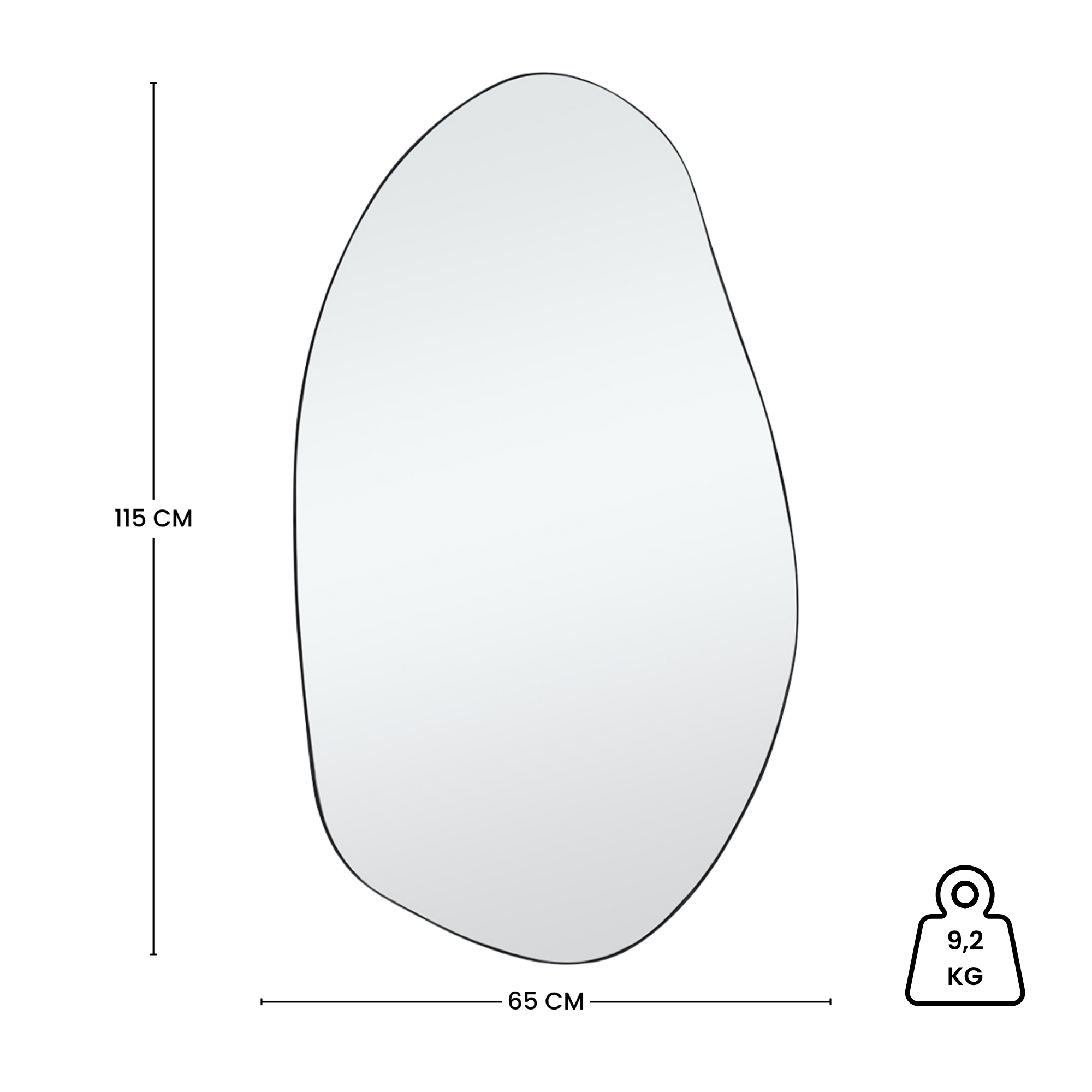 Miroir Organique 115x65cm