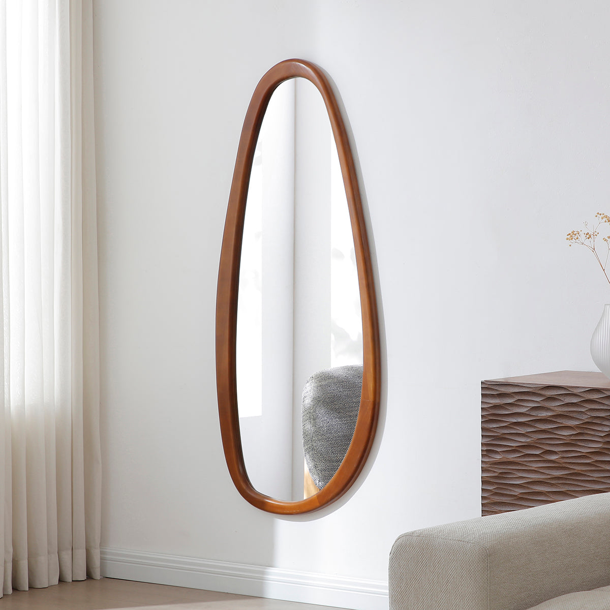 Espejo de madera orgánico 150x70cm